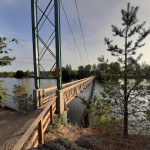 Holzhängebrücke Säpilän riippusilta in Kokemäki, Finnland