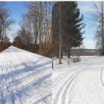 Erzbahntrasse im Ruhrgebiet im Winter; Weg in Rovaniemie im Winter