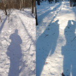 Schatten im Schnee