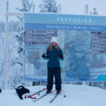 Skilaufen in Saariselkä, Lappland, Finnland