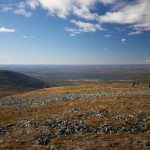 Auf dem Taivaskerofjell im Pallas-Yllästunturi Nationalpark in Finnisch-Lappland im Herbst