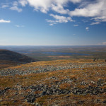 Auf dem Taivaskerofjell im Pallas-Yllästunturi Nationalpark in Finnisch-Lappland im Herbst