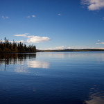 See nahe des Pallas-Yllästunturi Nationalparks in Finnisch-Lappland im Herbst