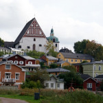 Blick auf Porvoo, Finnland