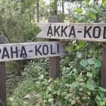 Wegweiser im Koli-Nationalpark