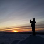 Auf dem Kiilopää in finnisch Lappland im Januar