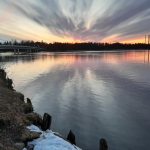 Blick Korkeasaarensilta und Hietasaari in Oulu